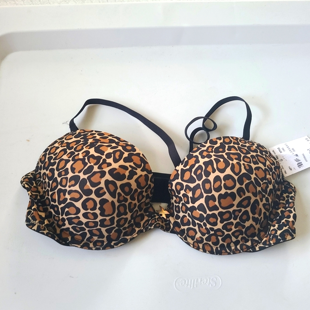 Brand new with tags - Frederick's of Hollywood Very Sexy Push up bra 34B Animal